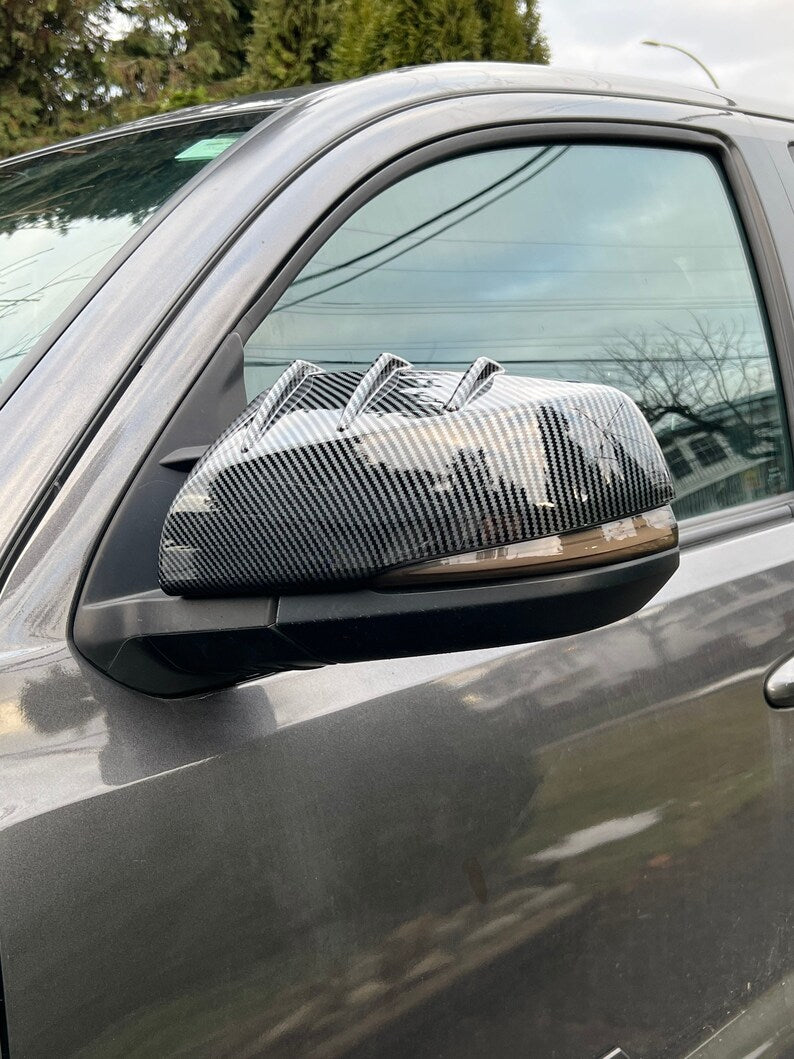 Carbon Fibre style mirror caps fit for 2016-2022 Toyota Tacoma