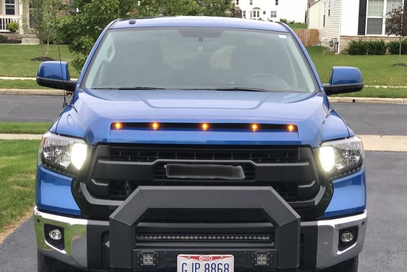 2014-2021 Toyota Tundra Raptor lights + Bracket insert for hood scoop bulge